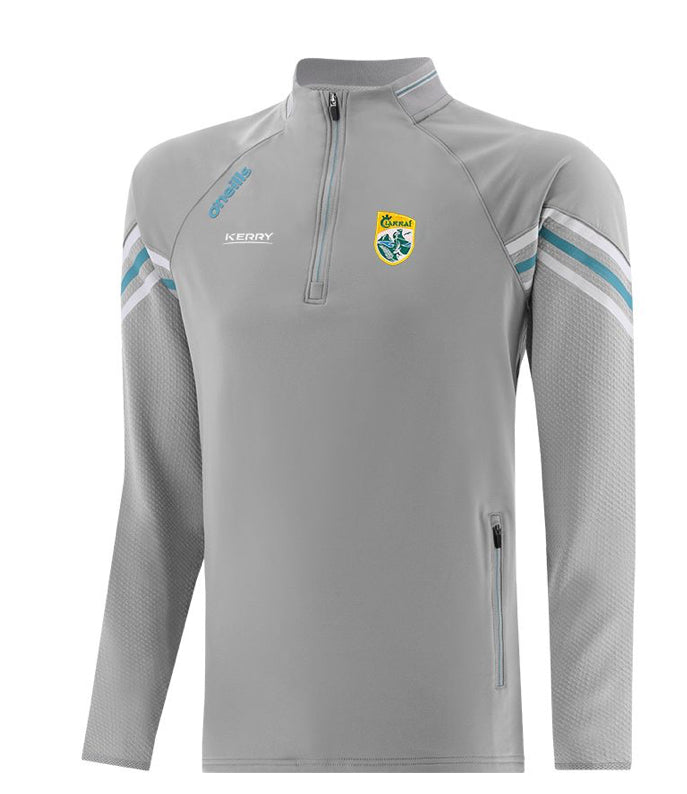 Kerry GAA Weston Brushed Half Zip Top (Grey/Green)