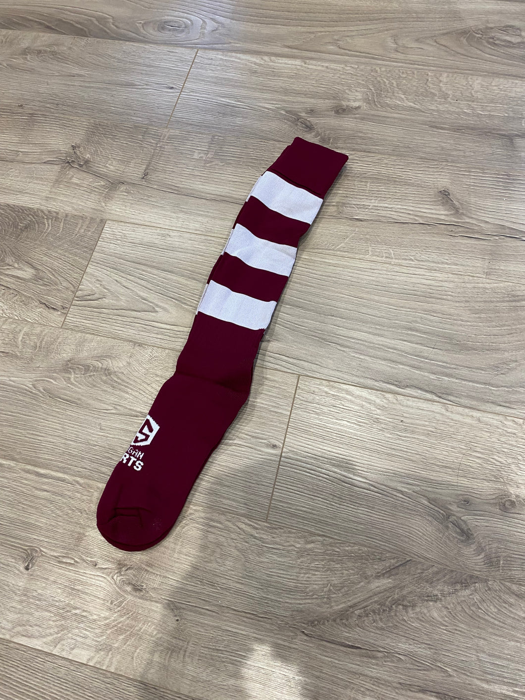 Long Socks - Maroon/White