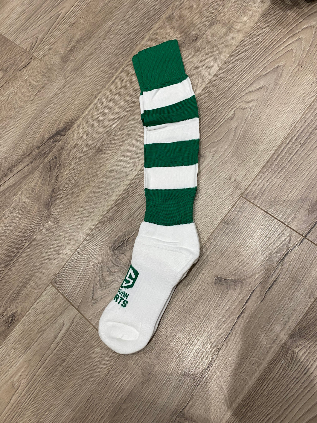 Long Socks - Green/White