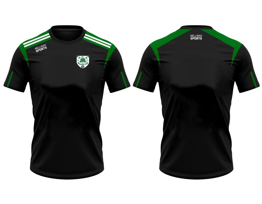 T-Shirt (Black/Green Shoulders) - St Anne's FC