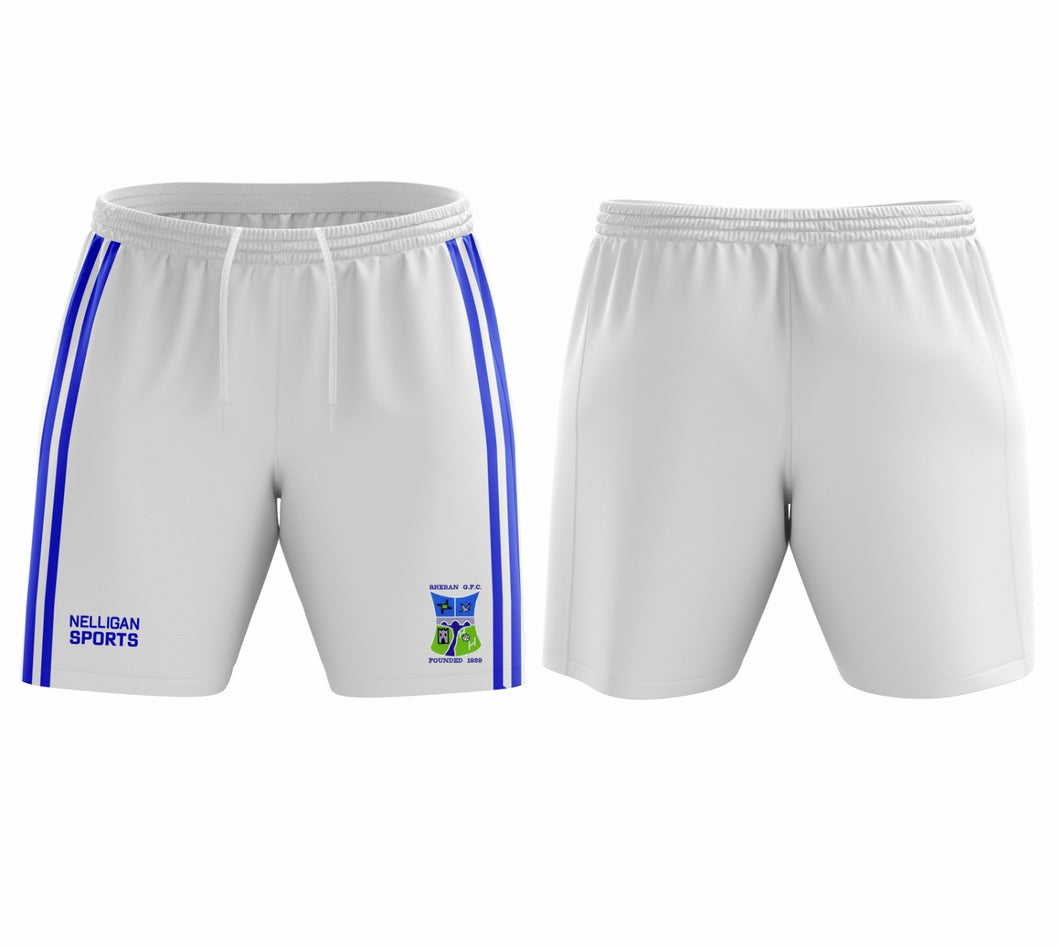 GAA Shorts (White/Blue) - Rheban GAA