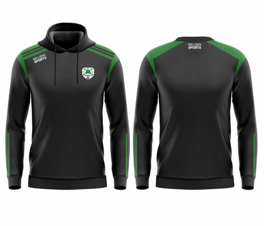 Hoodie (Black/Green Shoulders) - St Anne's FC