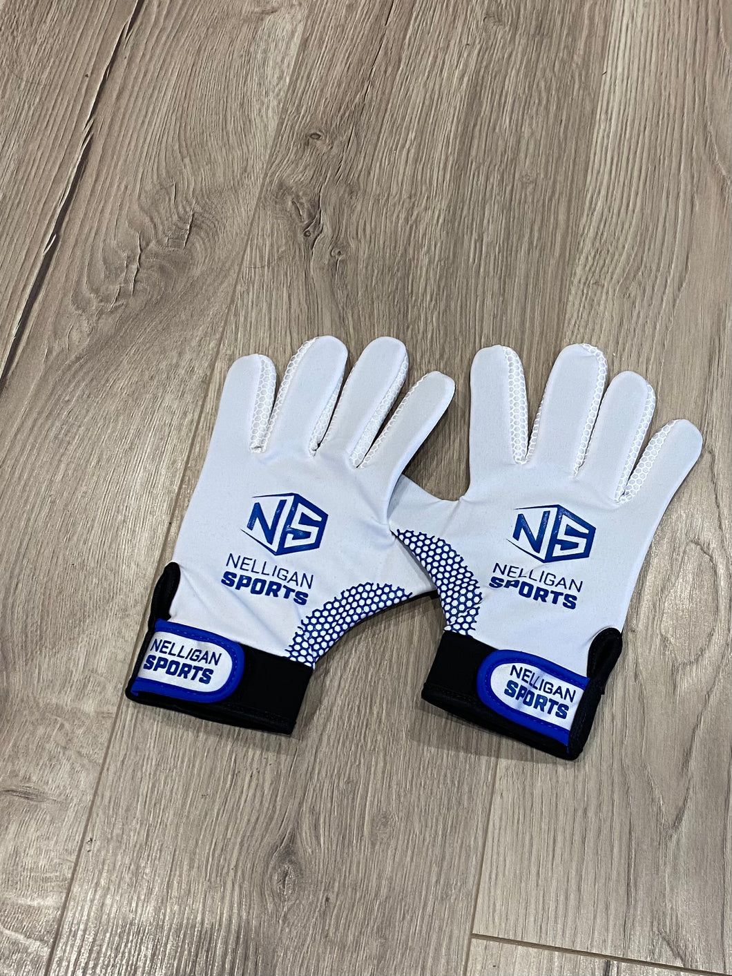 GAA Football Gloves - White/Blue