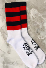 Load image into Gallery viewer, Black &amp; Red Midi Socks
