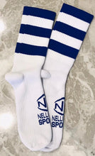 Load image into Gallery viewer, Blue &amp; White Midi Socks
