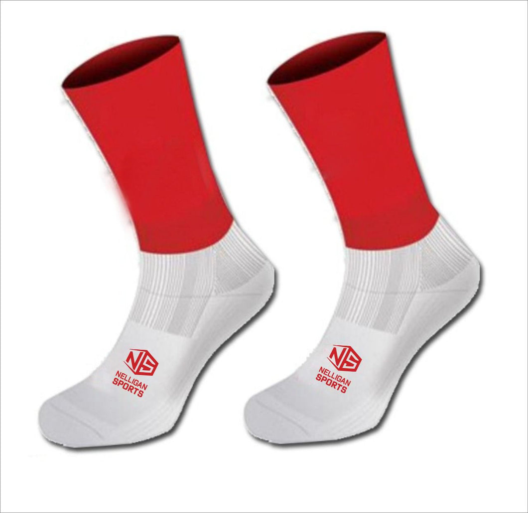 Red Midi Socks