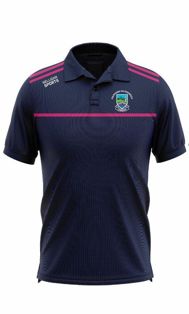 Polo Shirt (Navy/Pink) - CLG Piarsaigh na Dromoda