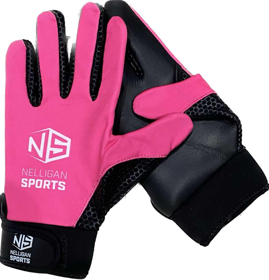 GAA Football Gloves - Pink & White