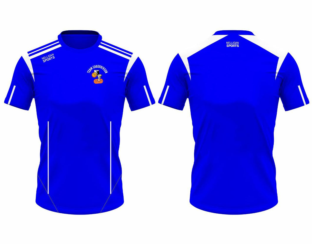 T-Shirt (Blue/White)- Cahersiveen Basketball Club