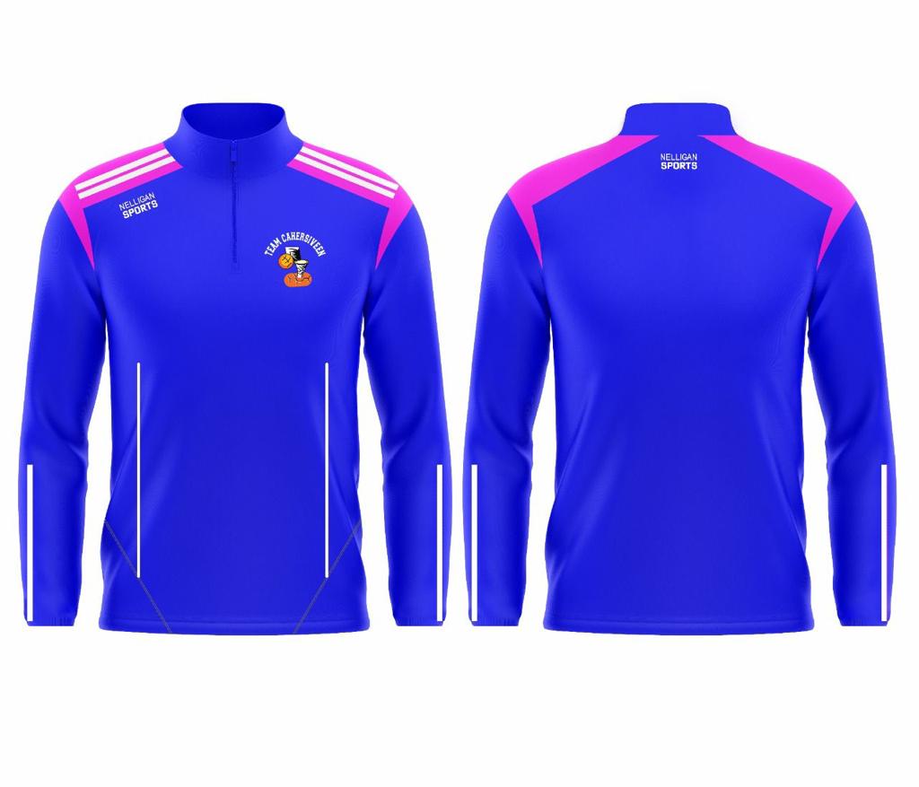Quarter-Zip (Blue/Pink) - Cahersiveen Basketball Club
